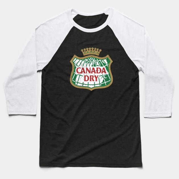 Retro Canada Dry - Rough Baseball T-Shirt by DavidLoblaw